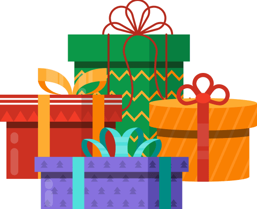 A stack of gift boxes